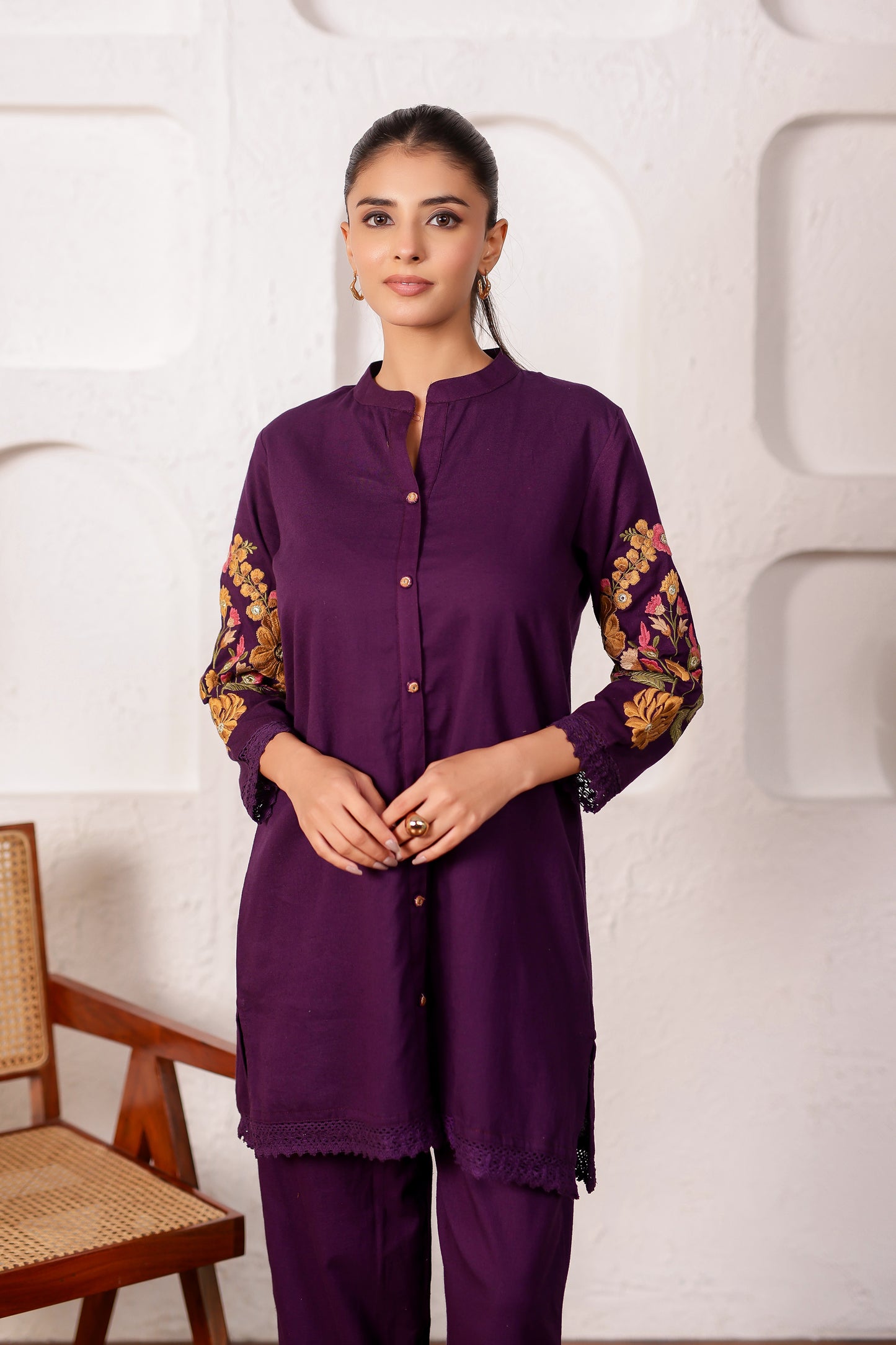 Purple Bloom Co-ord Set