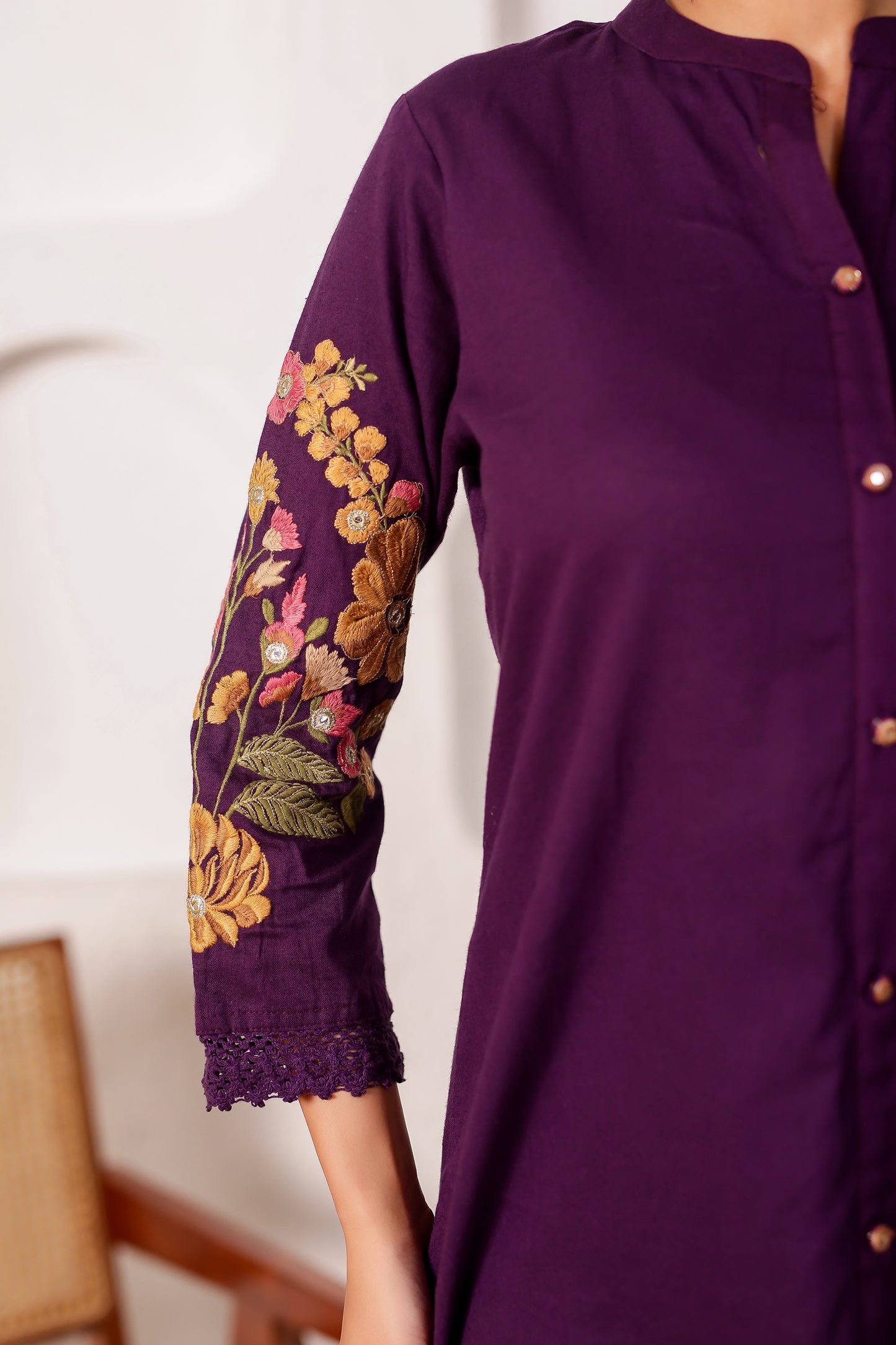 Purple Bloom Co-ord Set