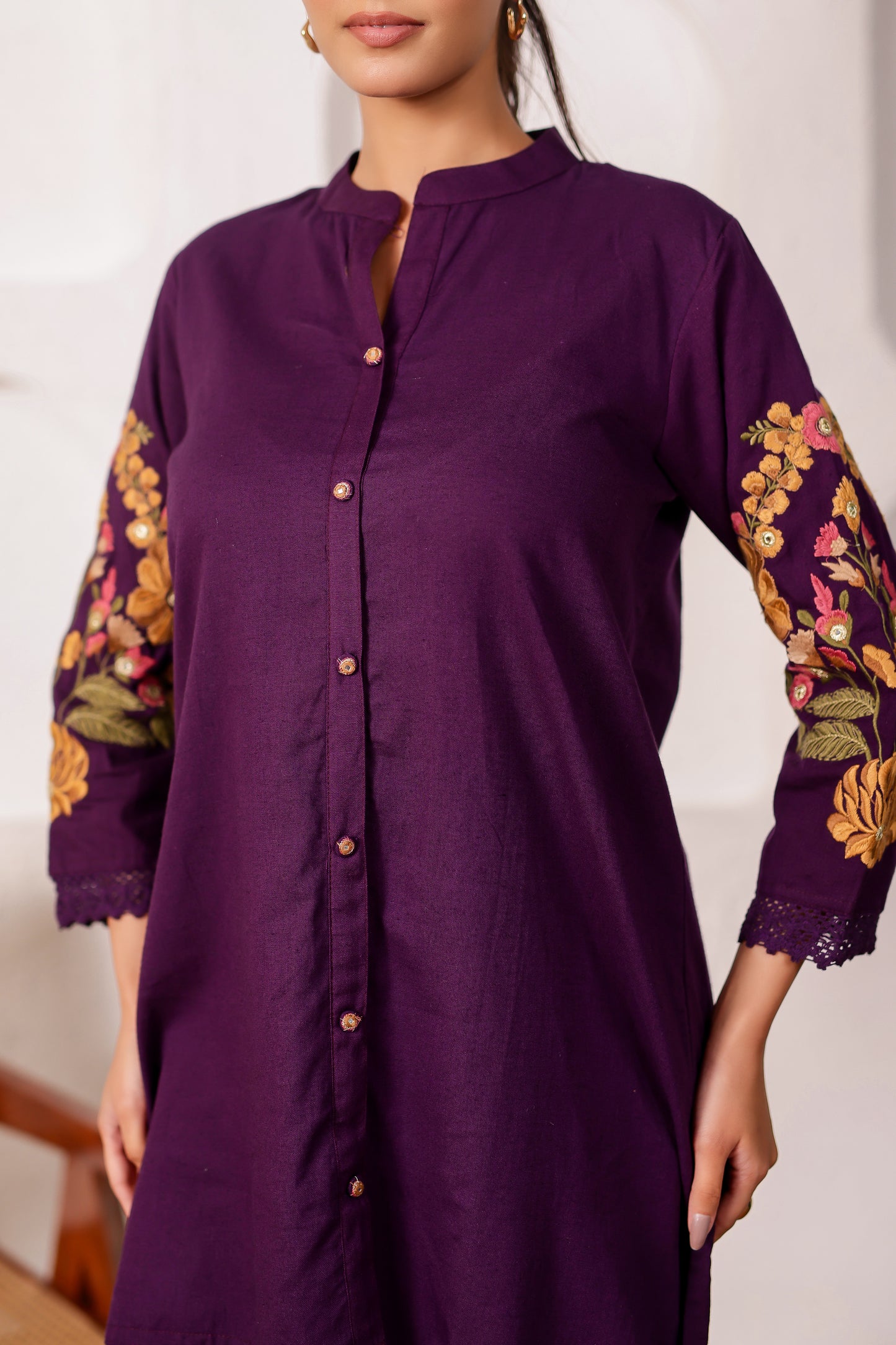 Purple Bloom Co-ord Set