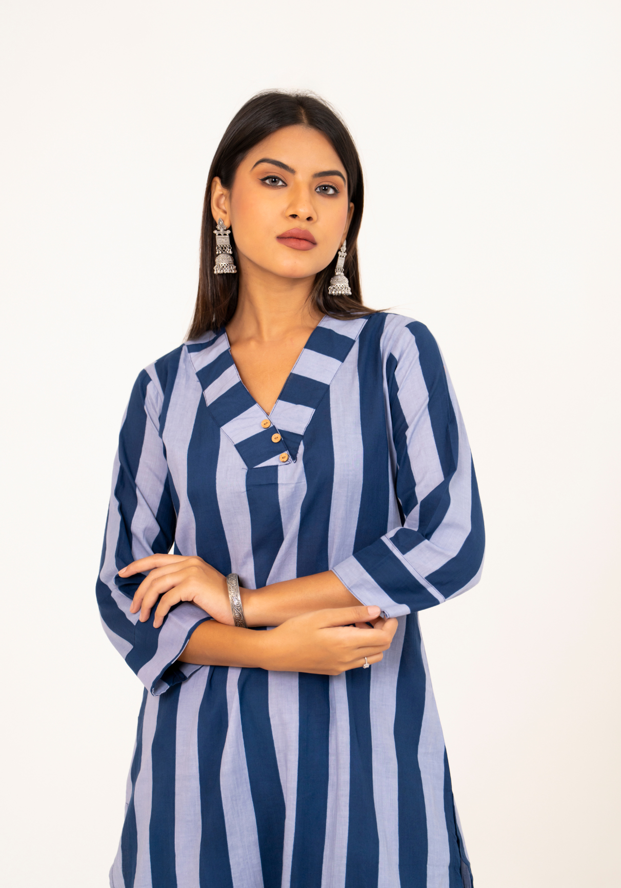 Blue Stripes Cotton Co-ord Set