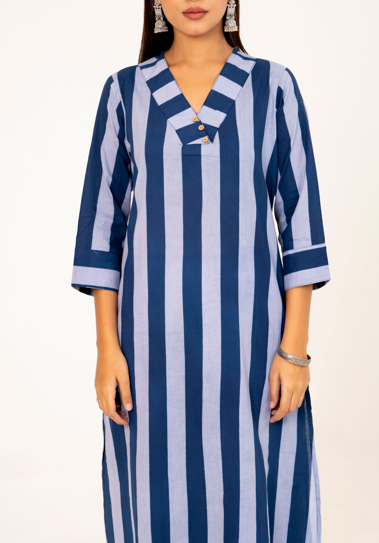 Blue Stripes Cotton Co-ord Set