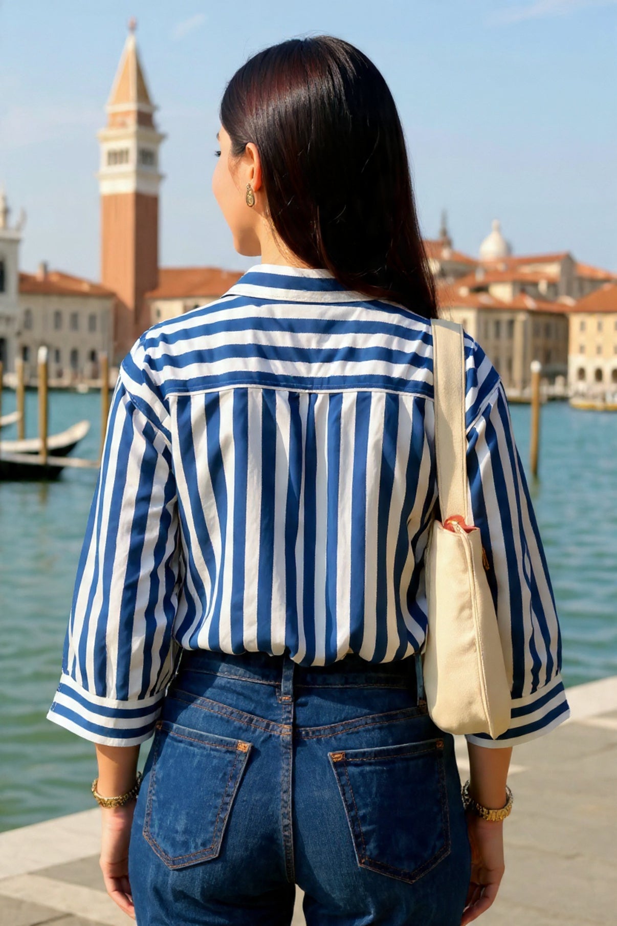 Flirty Blue Stripes Shirt
