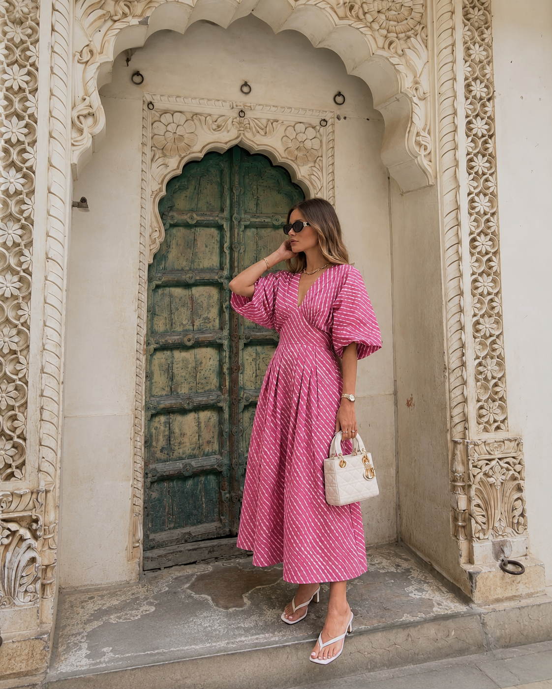 Pink Leheriya Dress