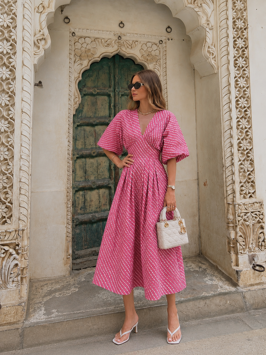 Pink Leheriya Dress