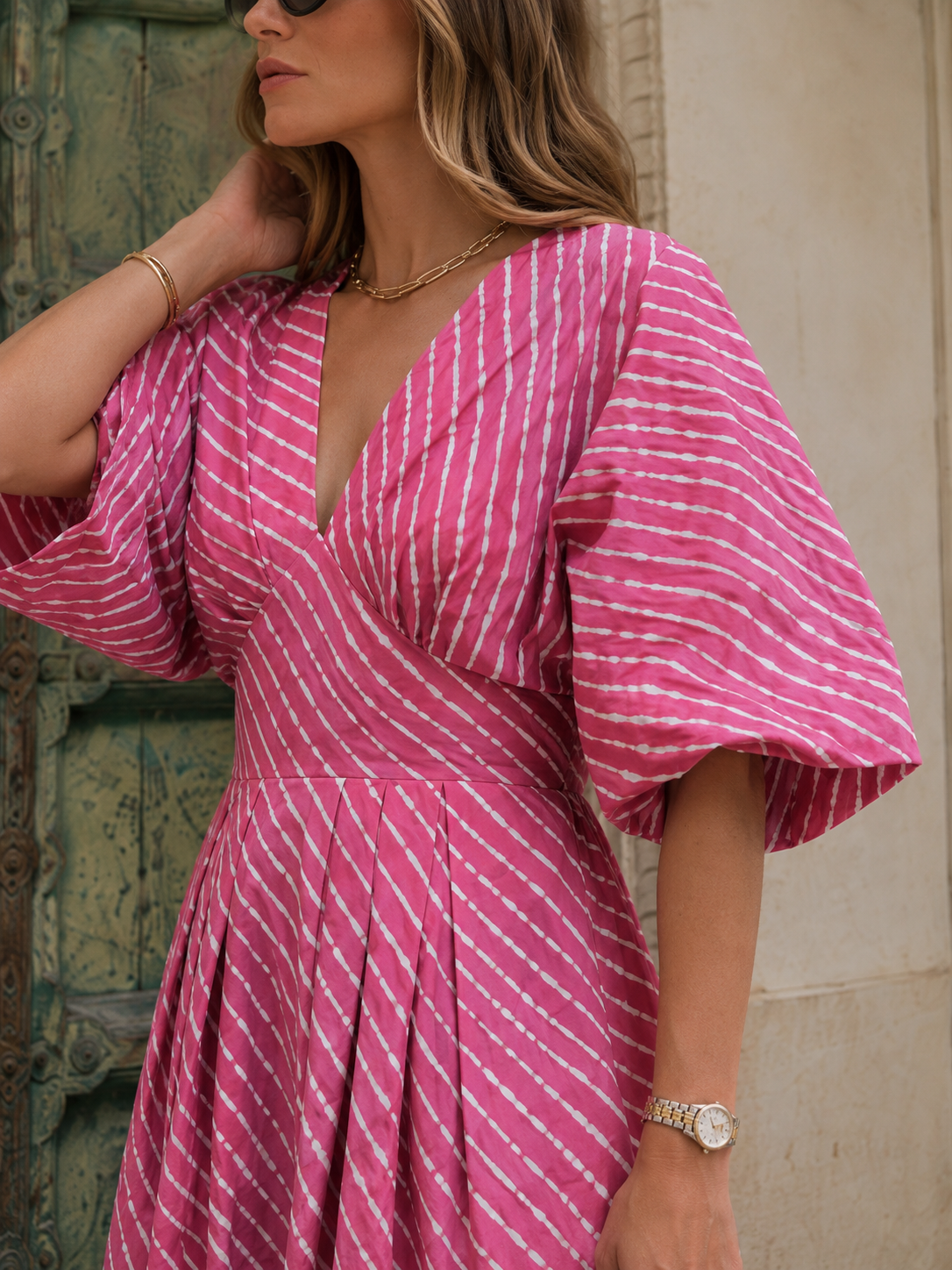 Pink Leheriya Dress