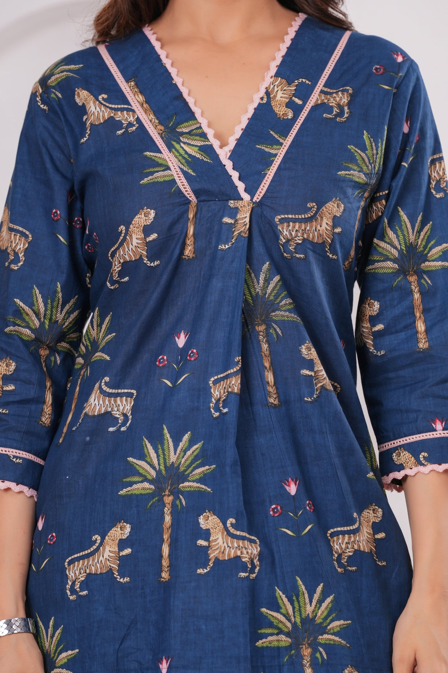 Blue Jungle Cotton Co-ord Set