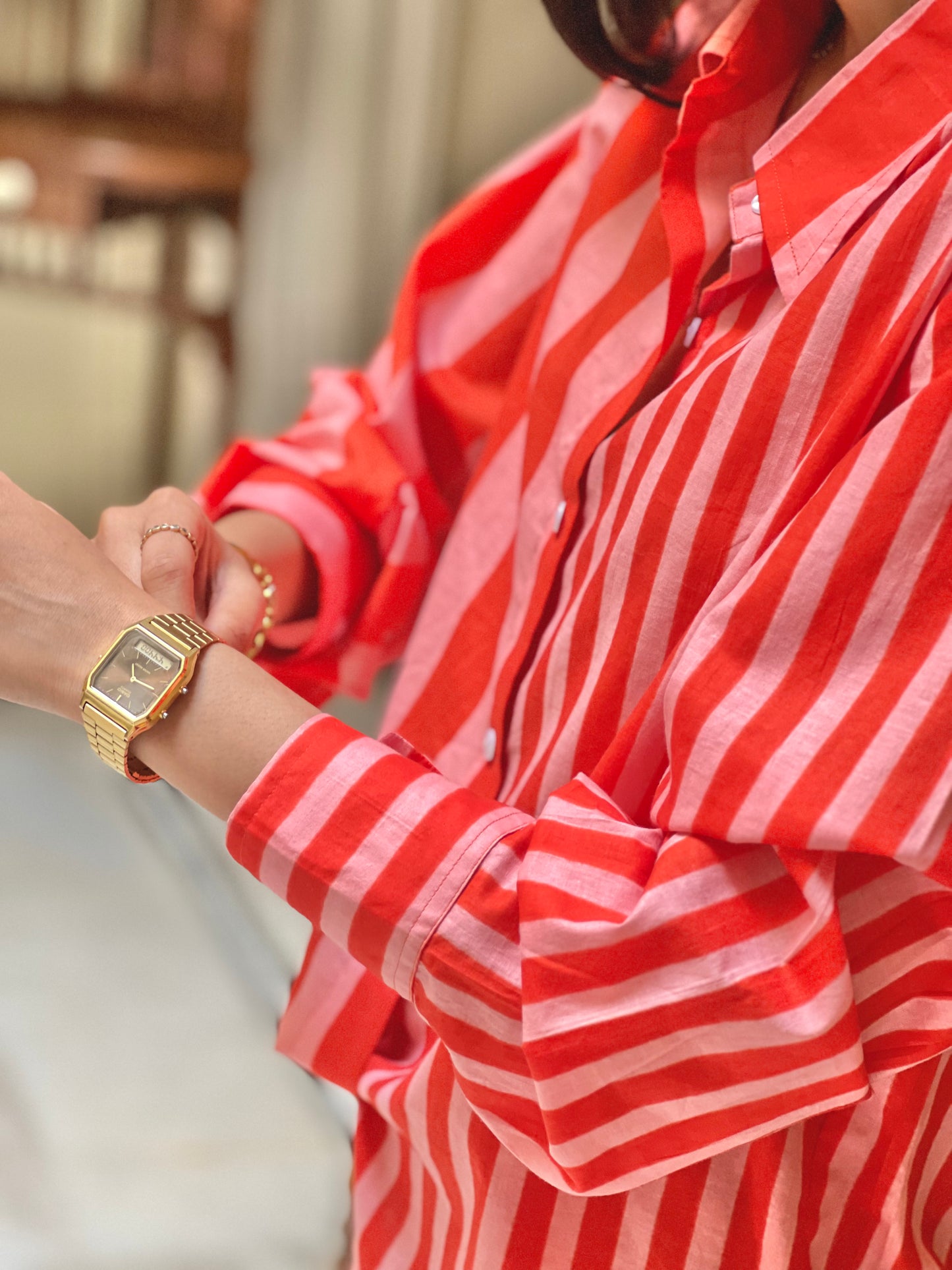 Orange Statement Shirt- 100% Cotton Shirt I Nehfi