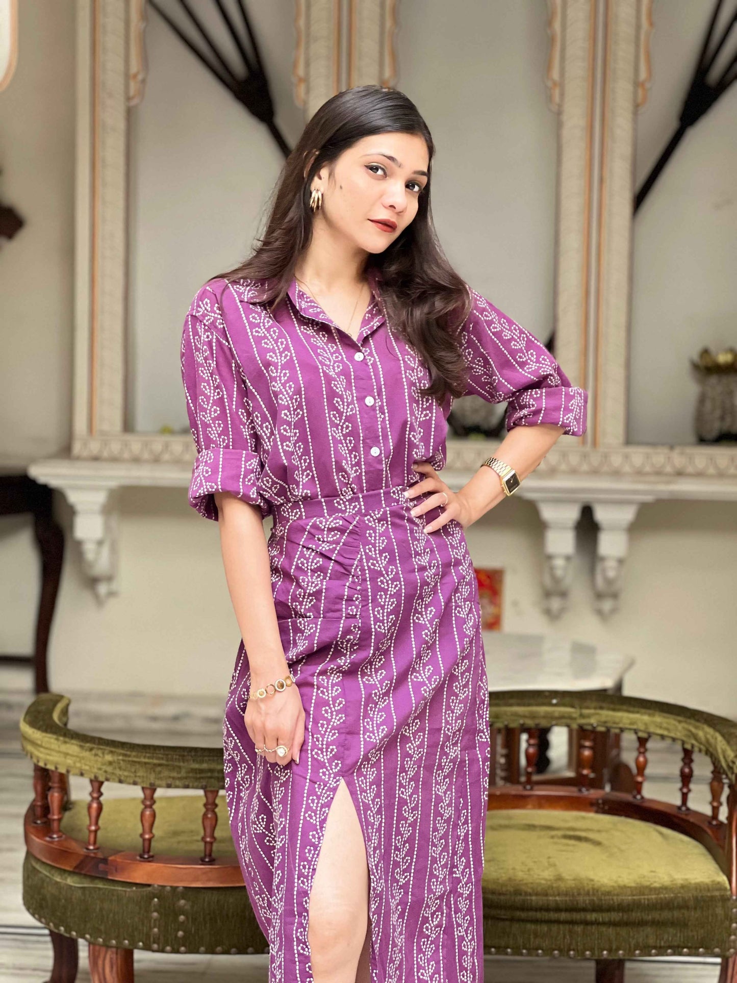 Bandhani Lilac Co-ord Set