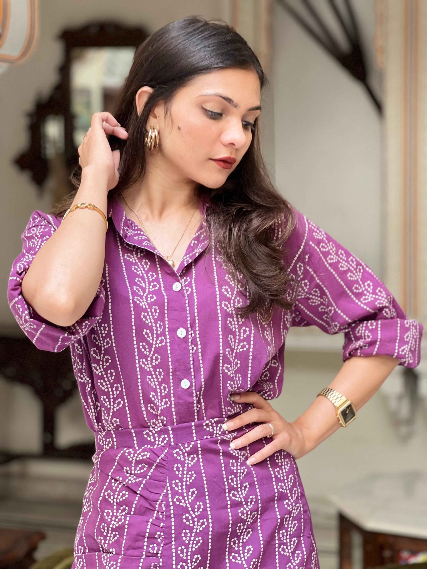 Bandhani Lilac Co-ord Set