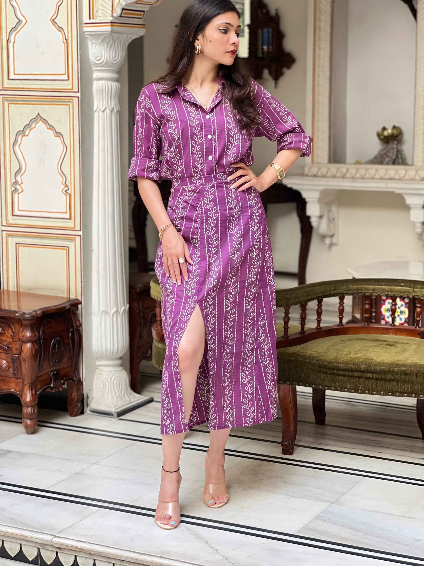 Bandhani Lilac Co-ord Set