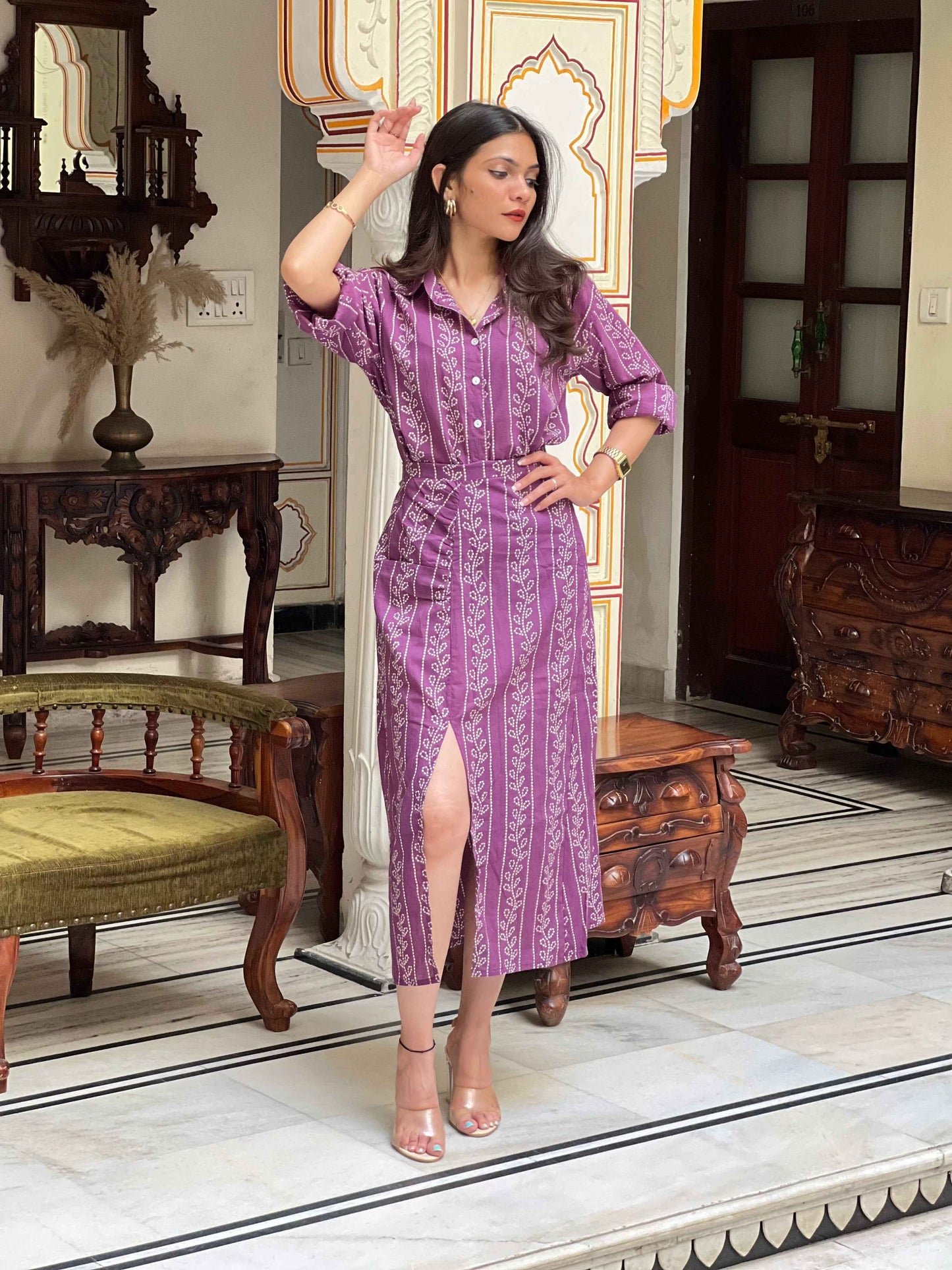 Bandhani Lilac Co-ord Set