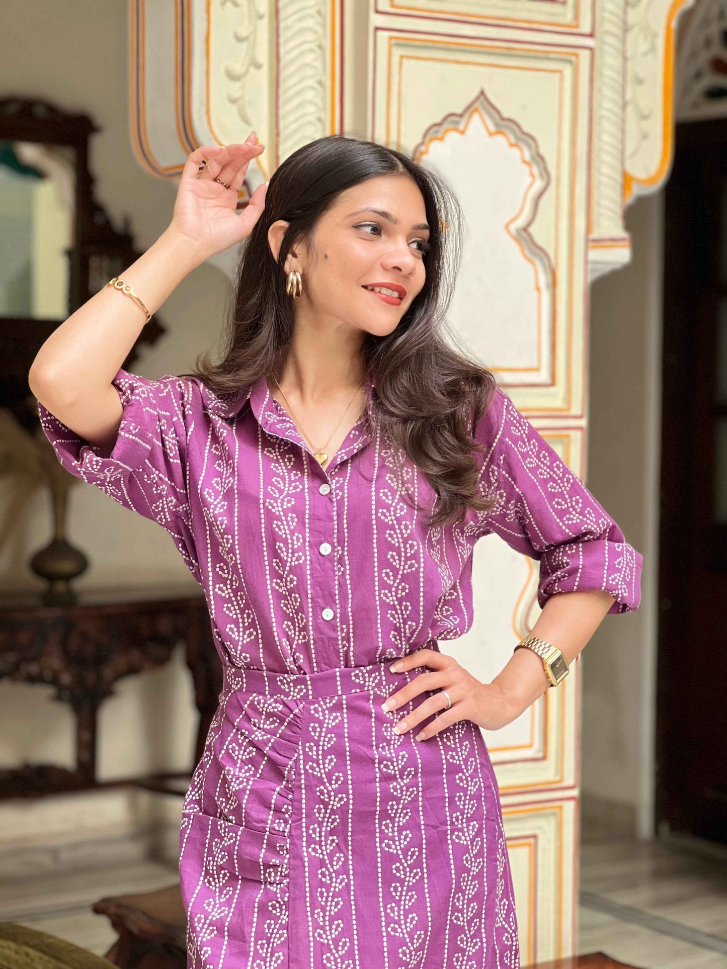 Bandhani Lilac Co-ord Set